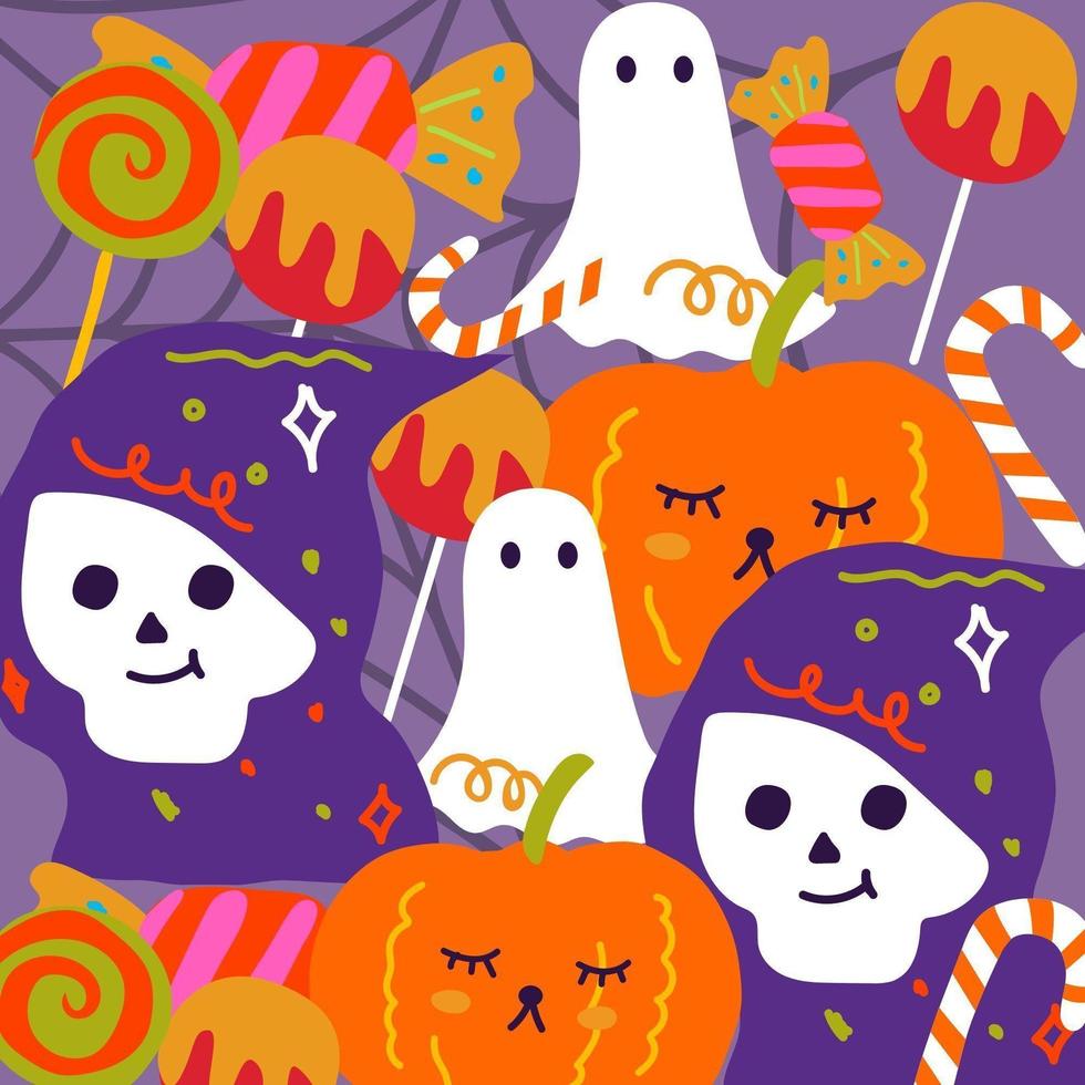 Cute Halloween Ghost Background photo