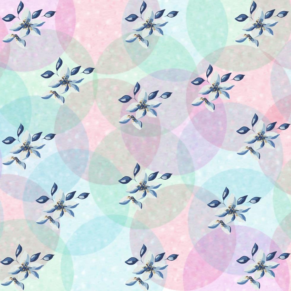 Watercolor Flowers With Watercolor Background photo