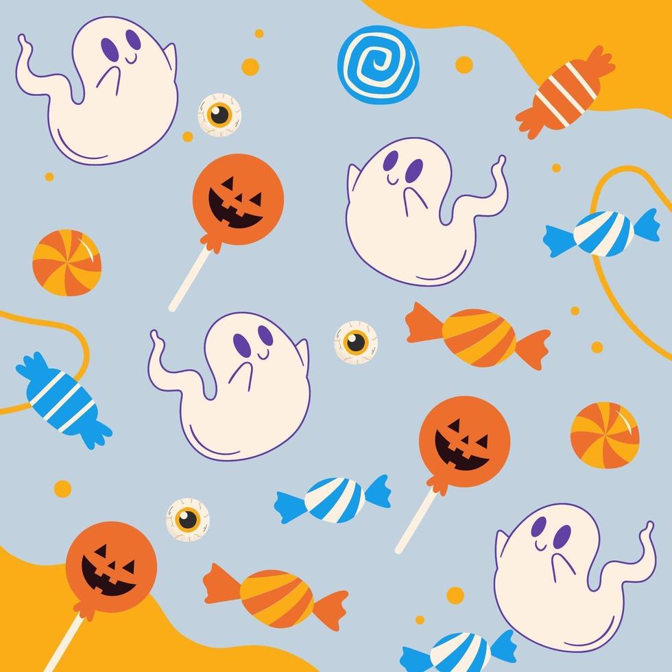 Cute Halloween Ghost Background photo