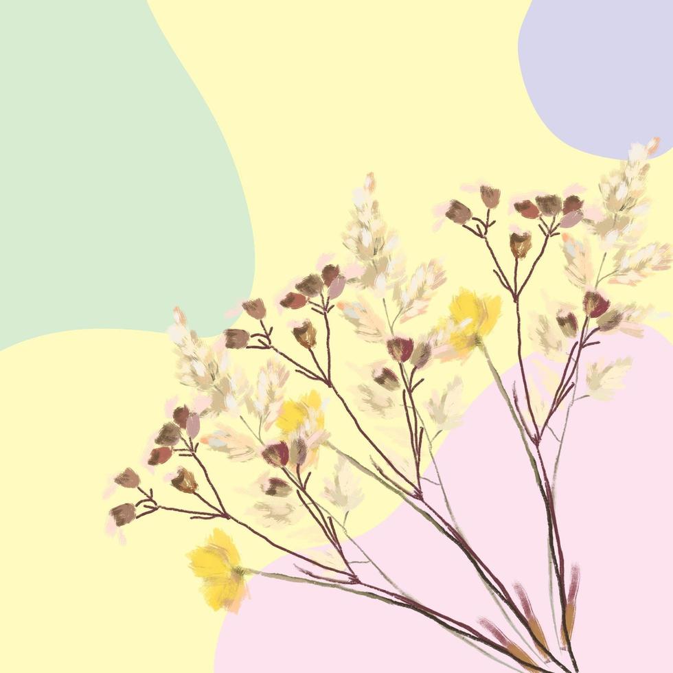 Watercolor Flowers With Watercolor Background photo