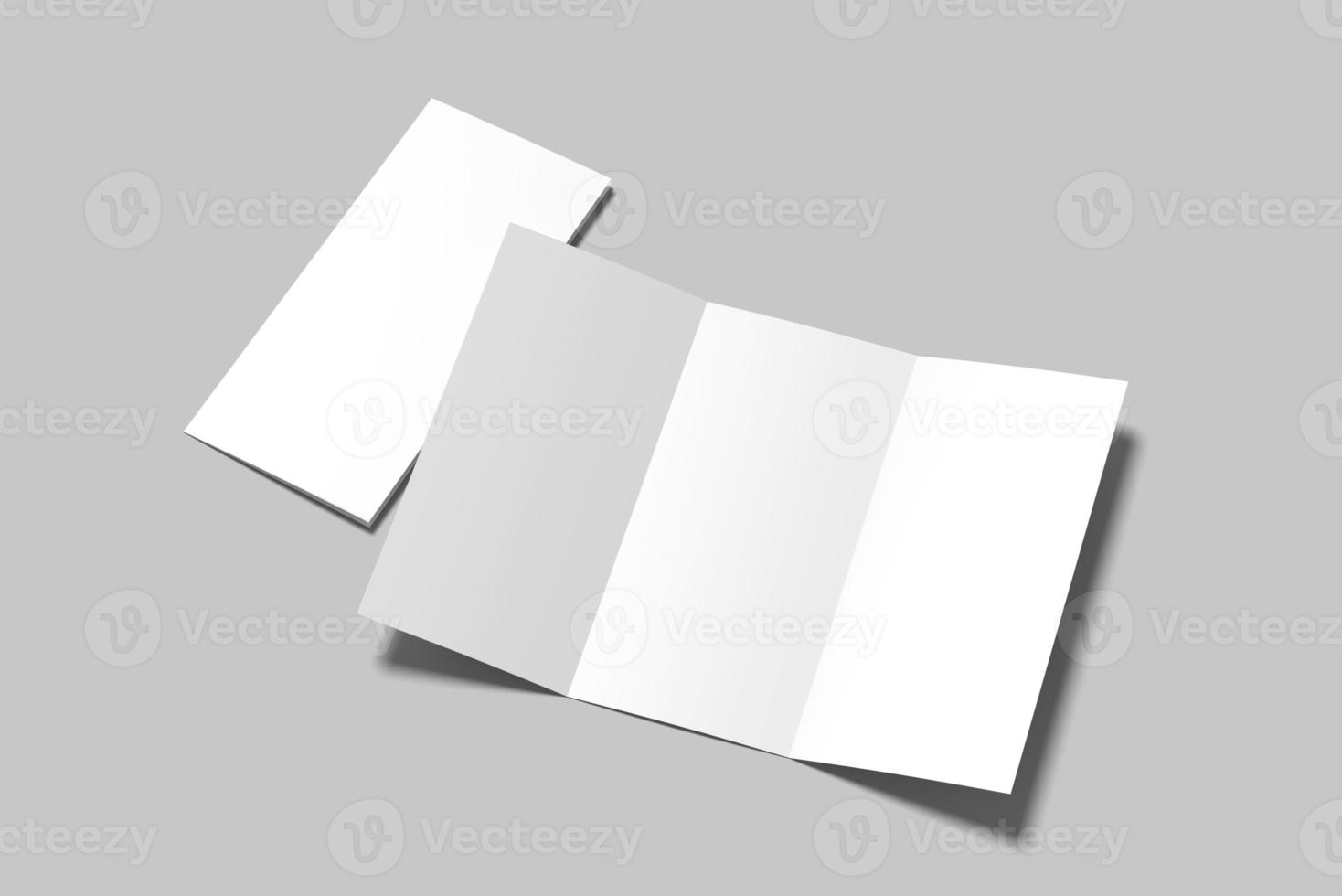 Trifold brochure mockup blank photo