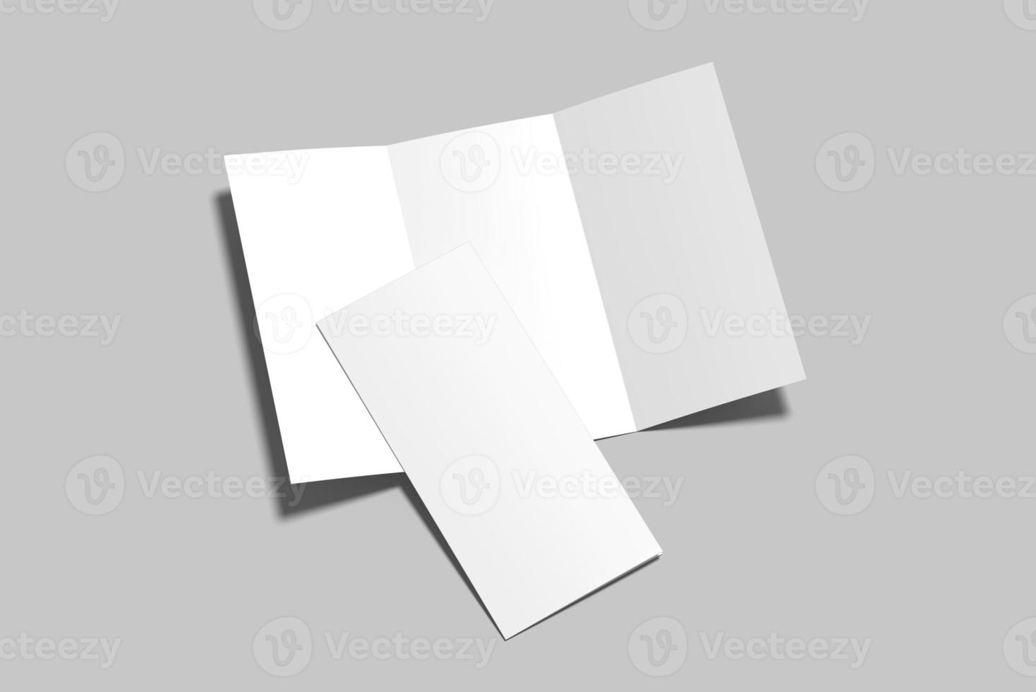 Trifold brochure mockup blank photo