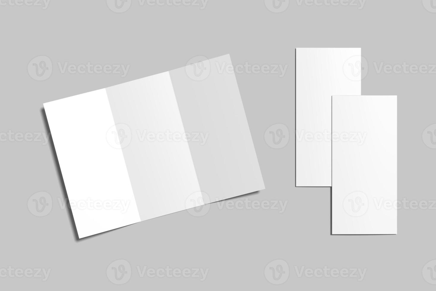 Trifold brochure mockup blank photo