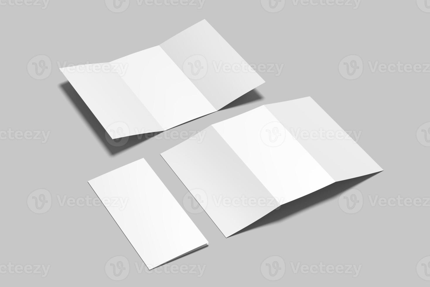 Trifold brochure mockup blank photo