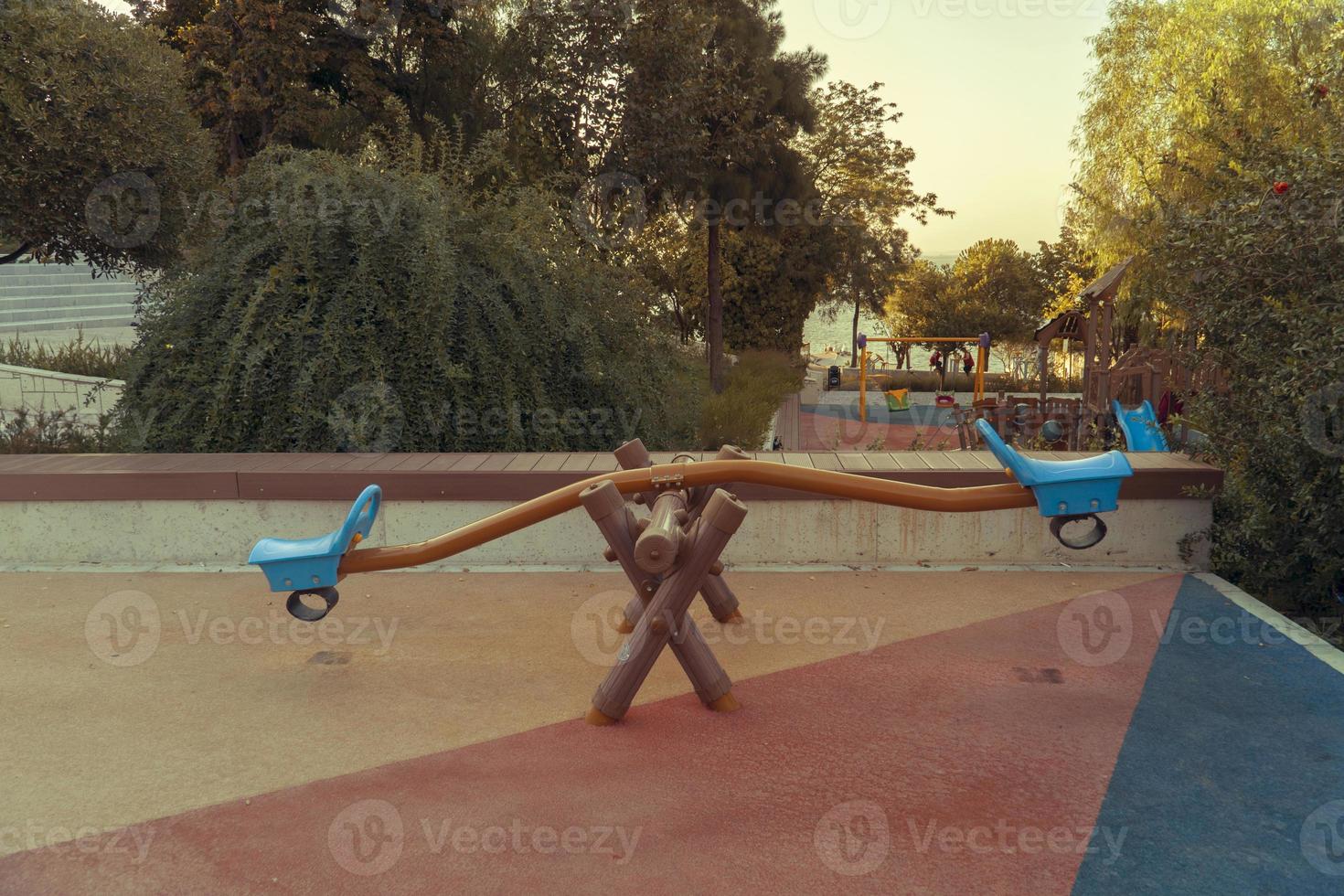 Playpen. Children playground in the park photo