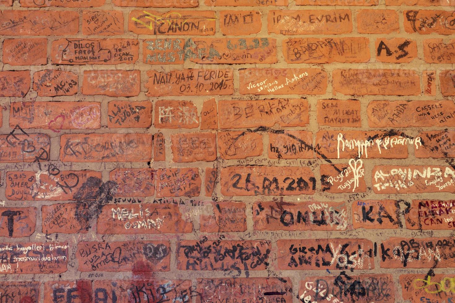Old brick wall. Texture of old brickwork. photo