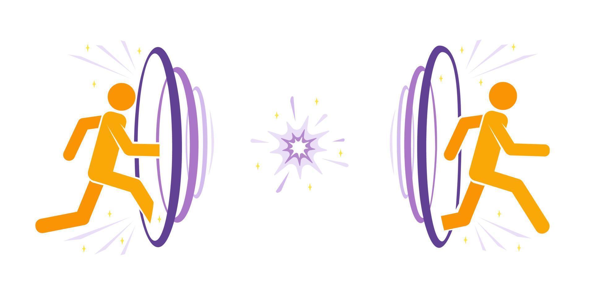 Portal or time machine. vector