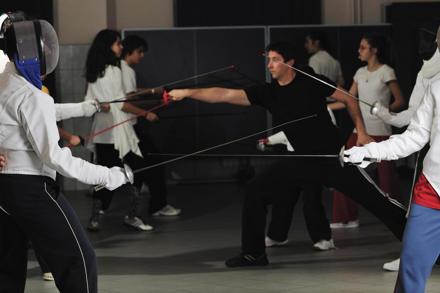 sword sport athlete portrait at training photo