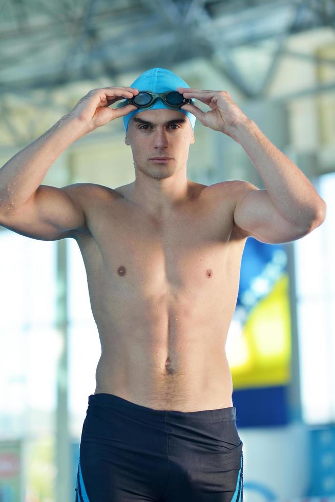 Male swimmer portrait photo