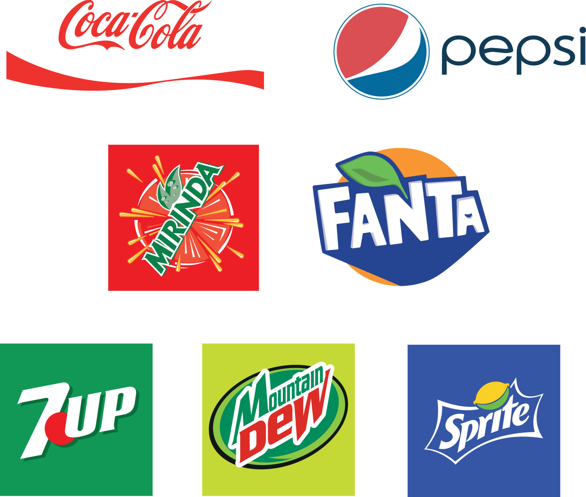 International Soft Drinks Brand LOGO 11607751 Vector Art At Vecteezy