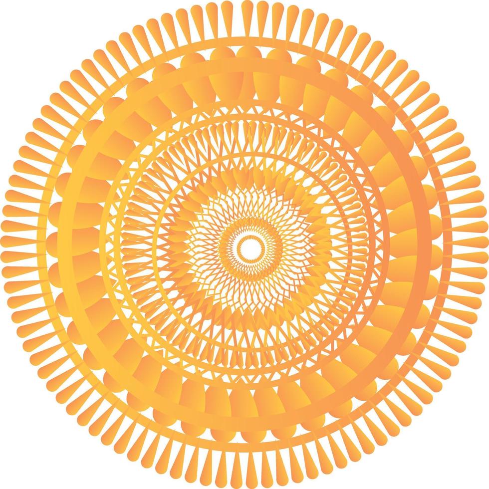 Editable Golden Mandala ornament vector