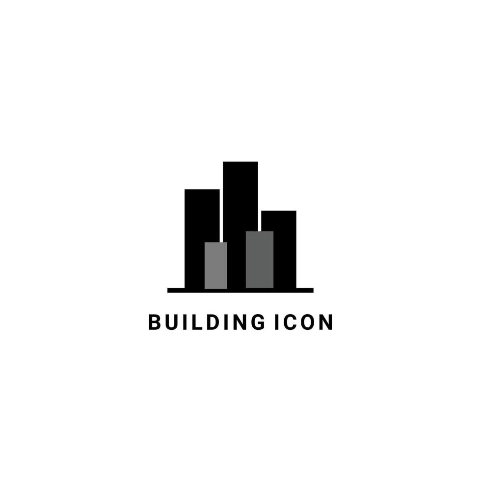 versión minimalista del icono del edificio. vector