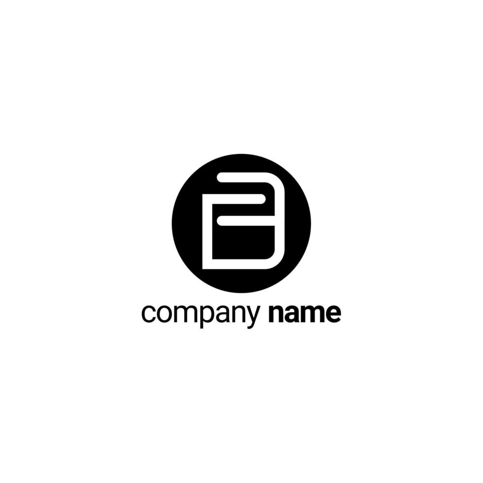 Mixed logo of letters B and G with simple concept in black and white vector