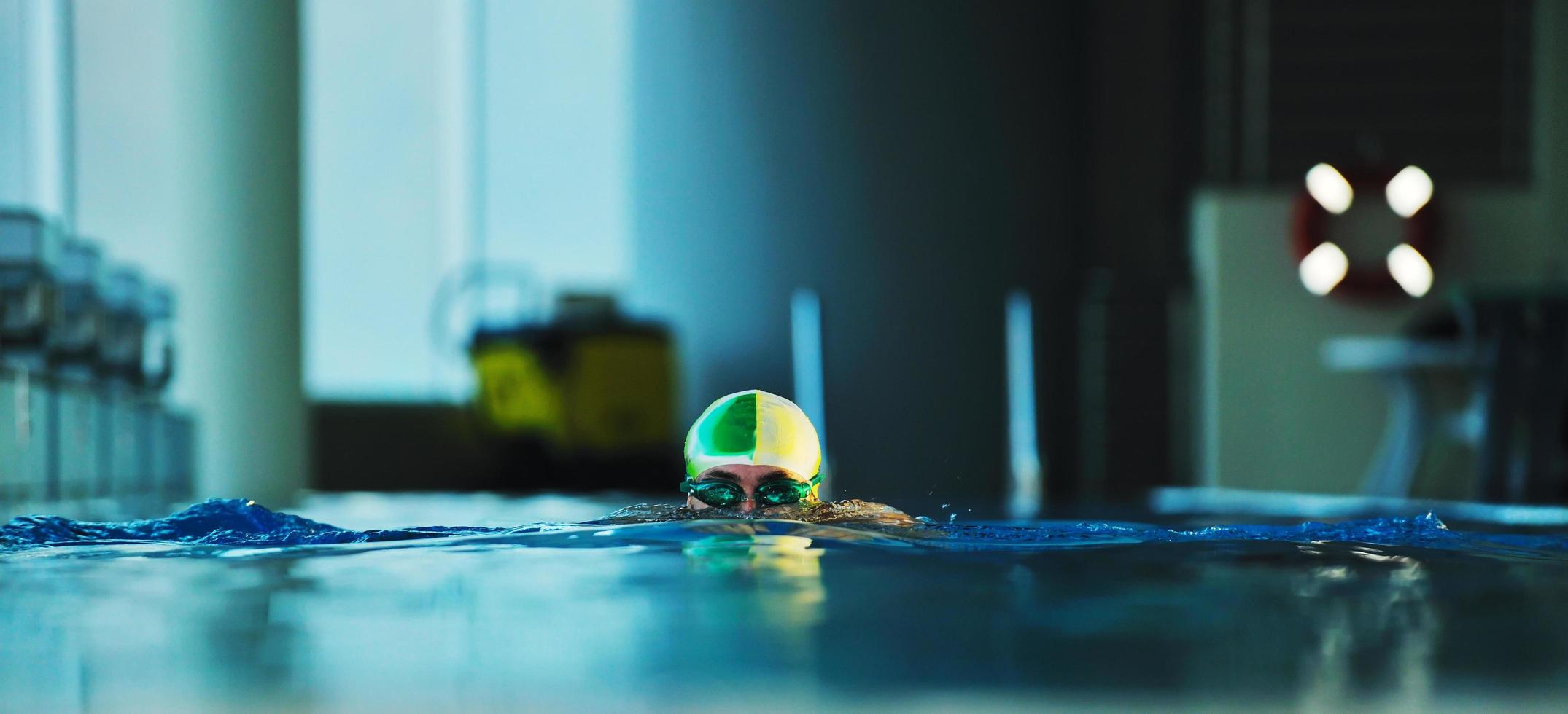 Male swimmer portrait photo