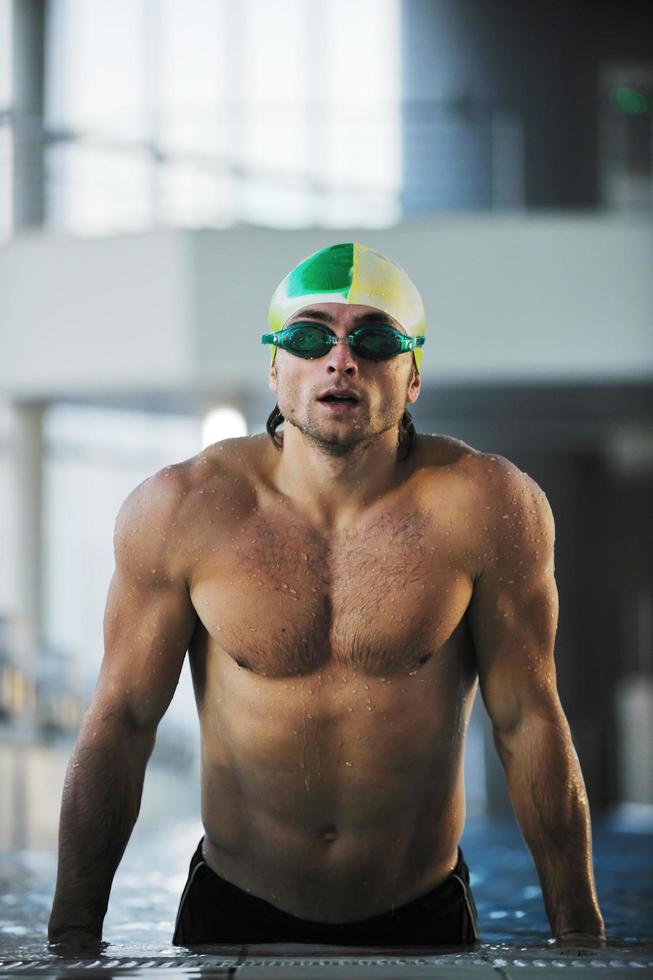 Male swimmer portrait photo