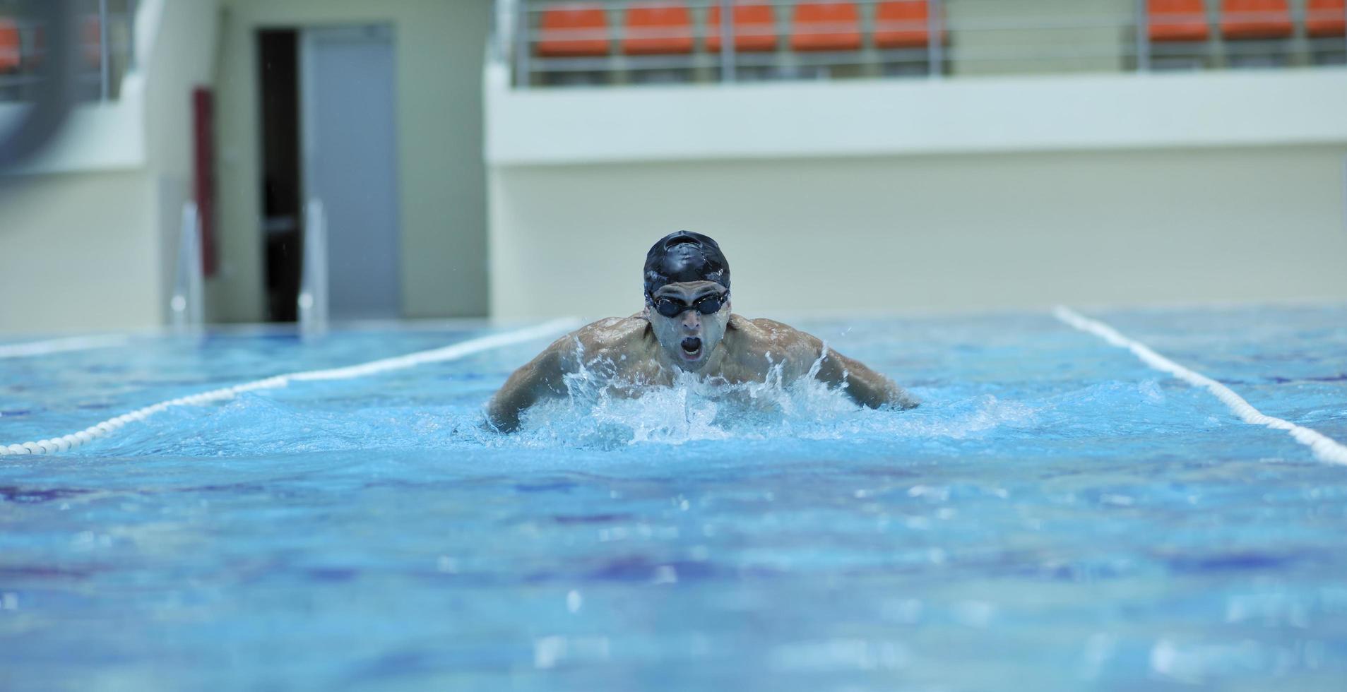 Male swimmer portrait photo