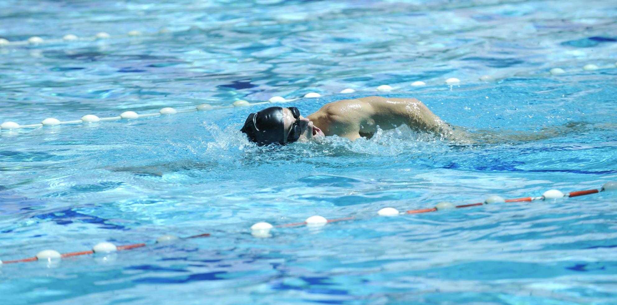 Male swimmer portrait photo