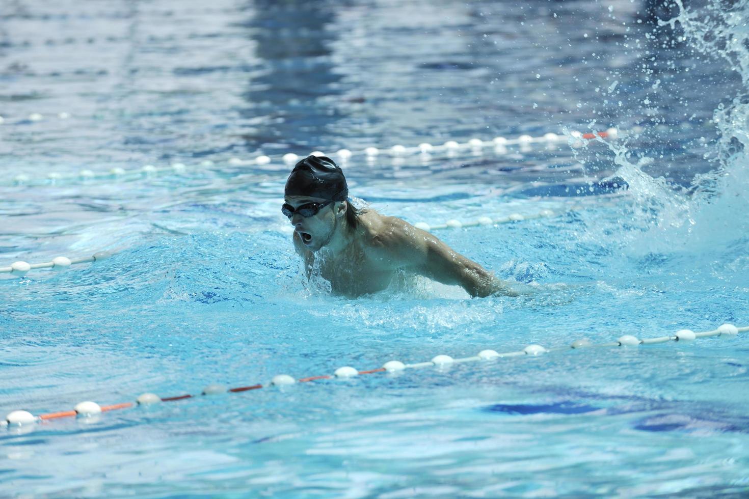 Male swimmer portrait photo