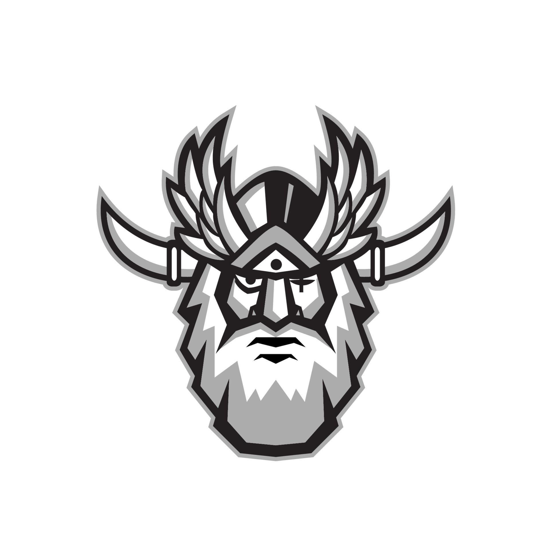 odin, vintage logo line art concept black and white color, hand drawn  illustration 24661813 Vector Art at Vecteezy