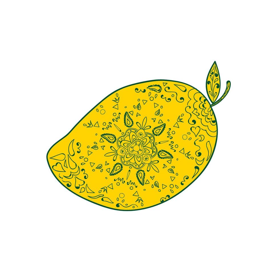 Mango Fruit Mandala vector