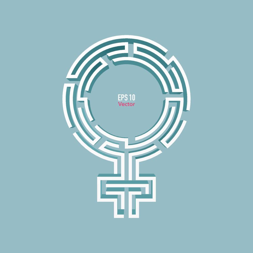 female maze Sign vector