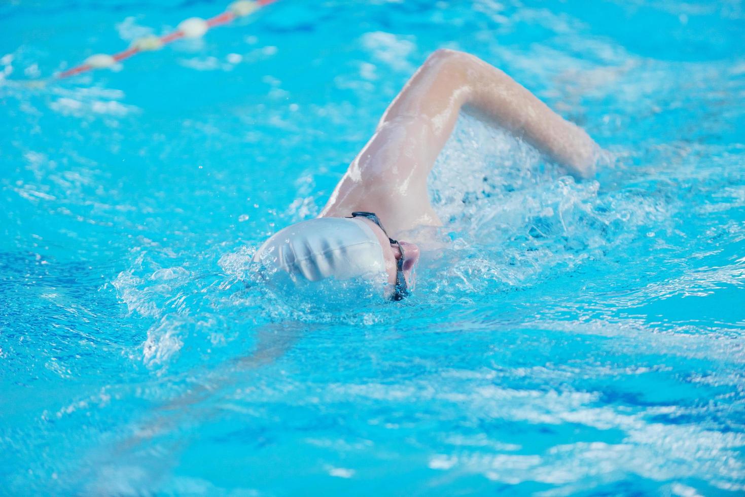 Swimmer in pool photo