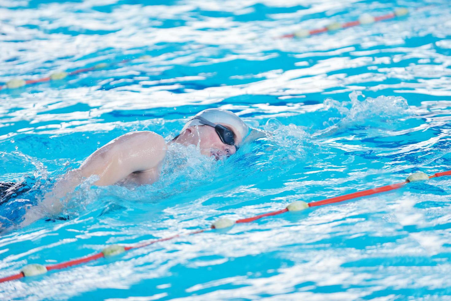 Swimmer in pool photo