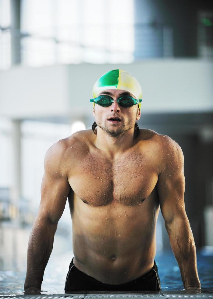 Swimmer in pool photo