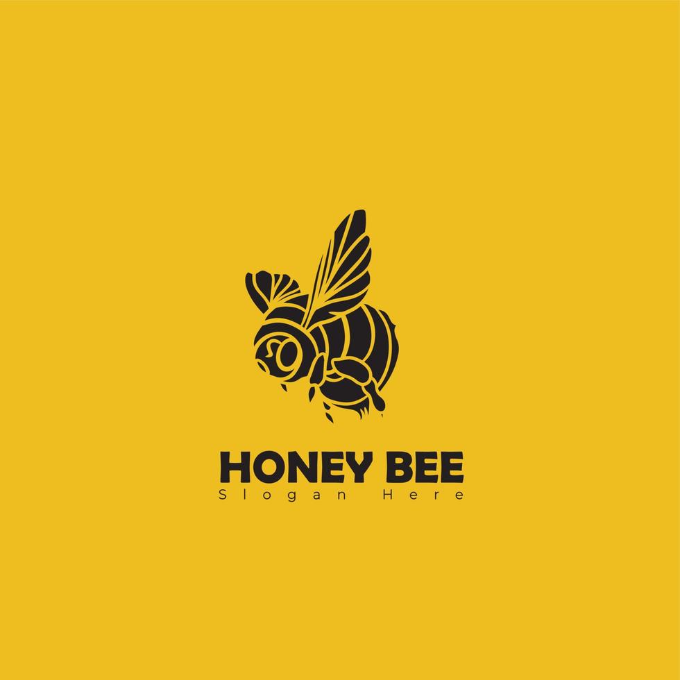 vector de logotipo de animales de abeja de miel