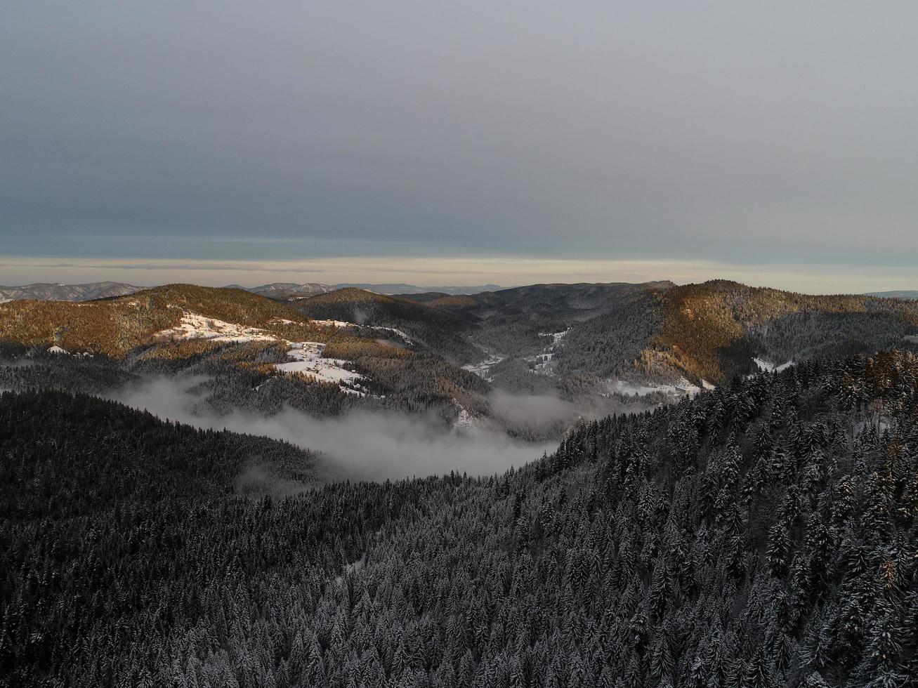 vista del paisaje de invierno foto