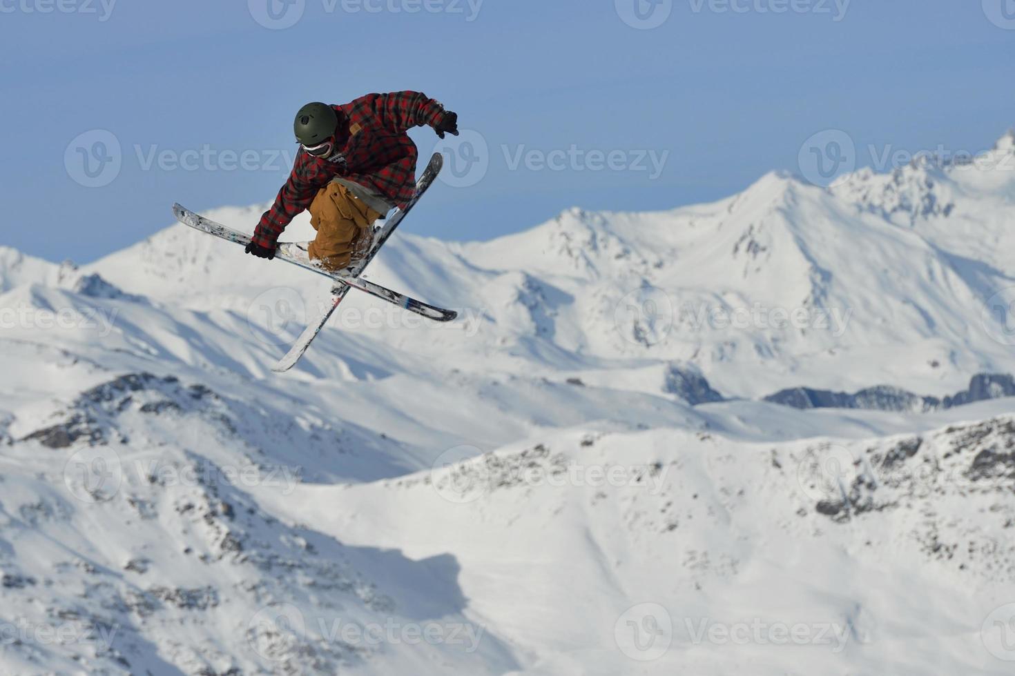 Ski jump view photo