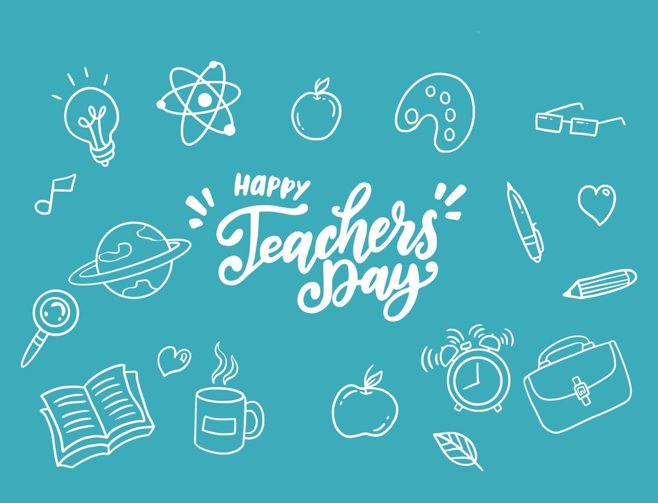 Happy teachers day vector art