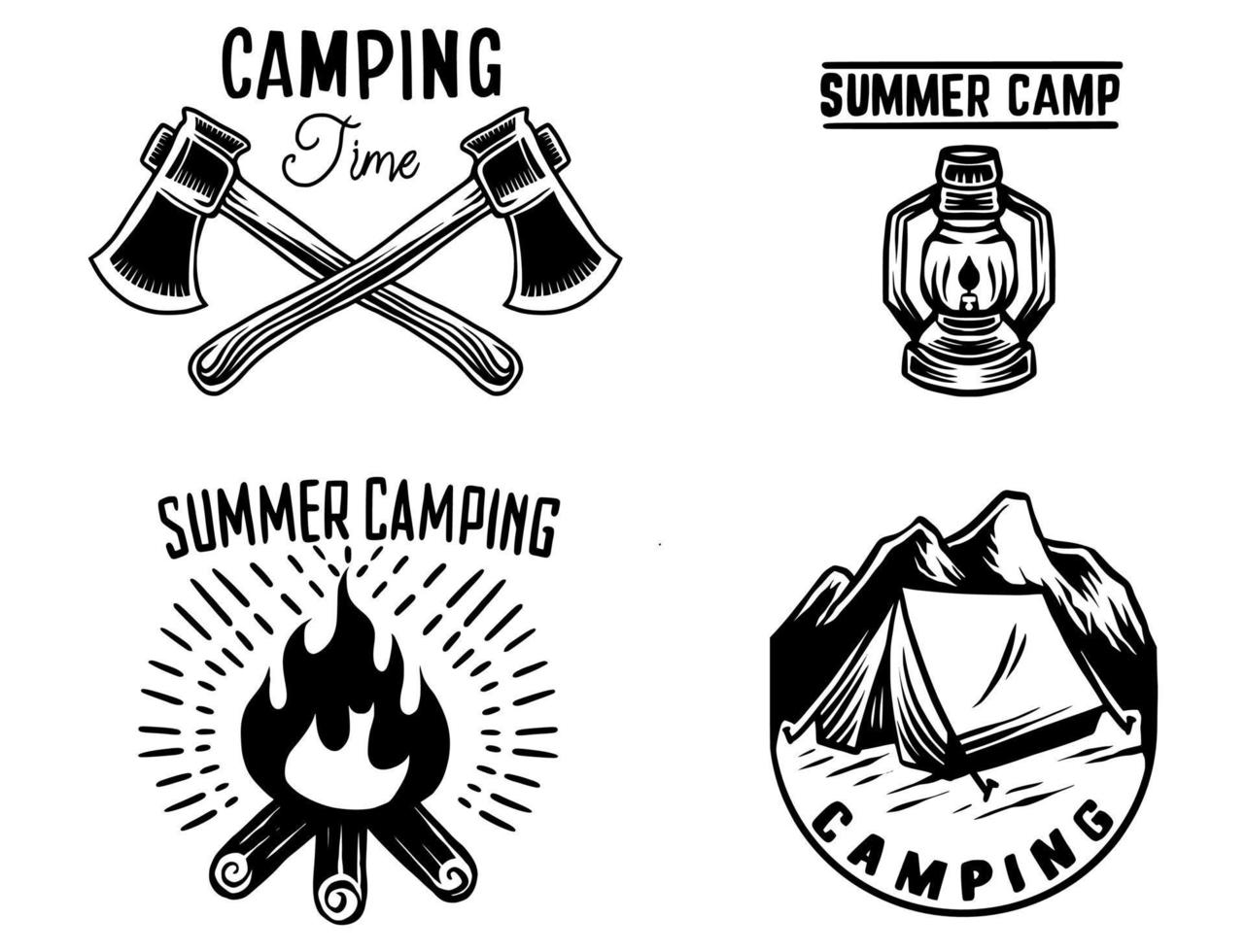 Camping badge image. Vector art