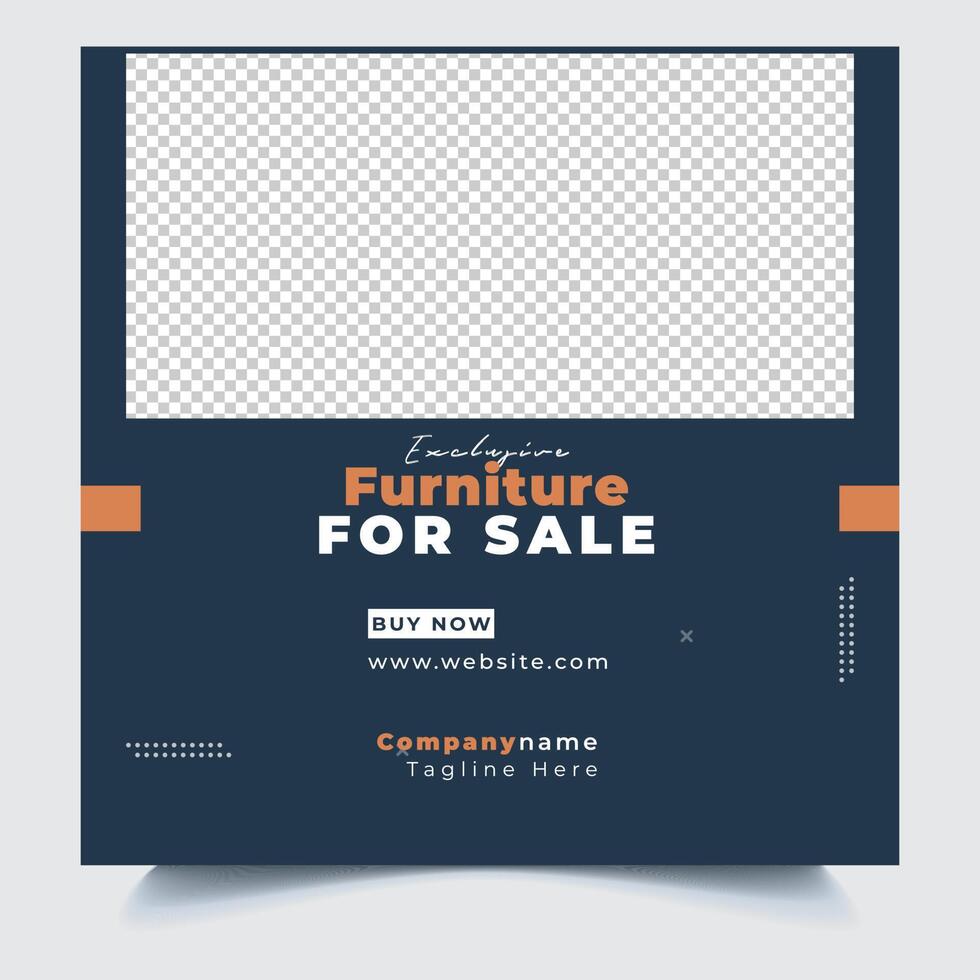 Furniture Social Media Post Design vector