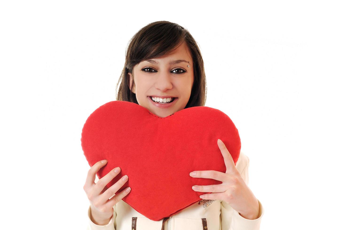 woman heart isolated photo