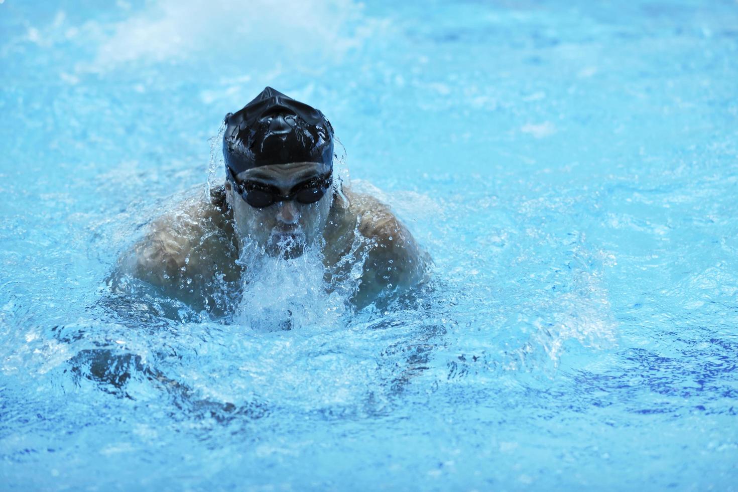 Male swimmer portrait photo