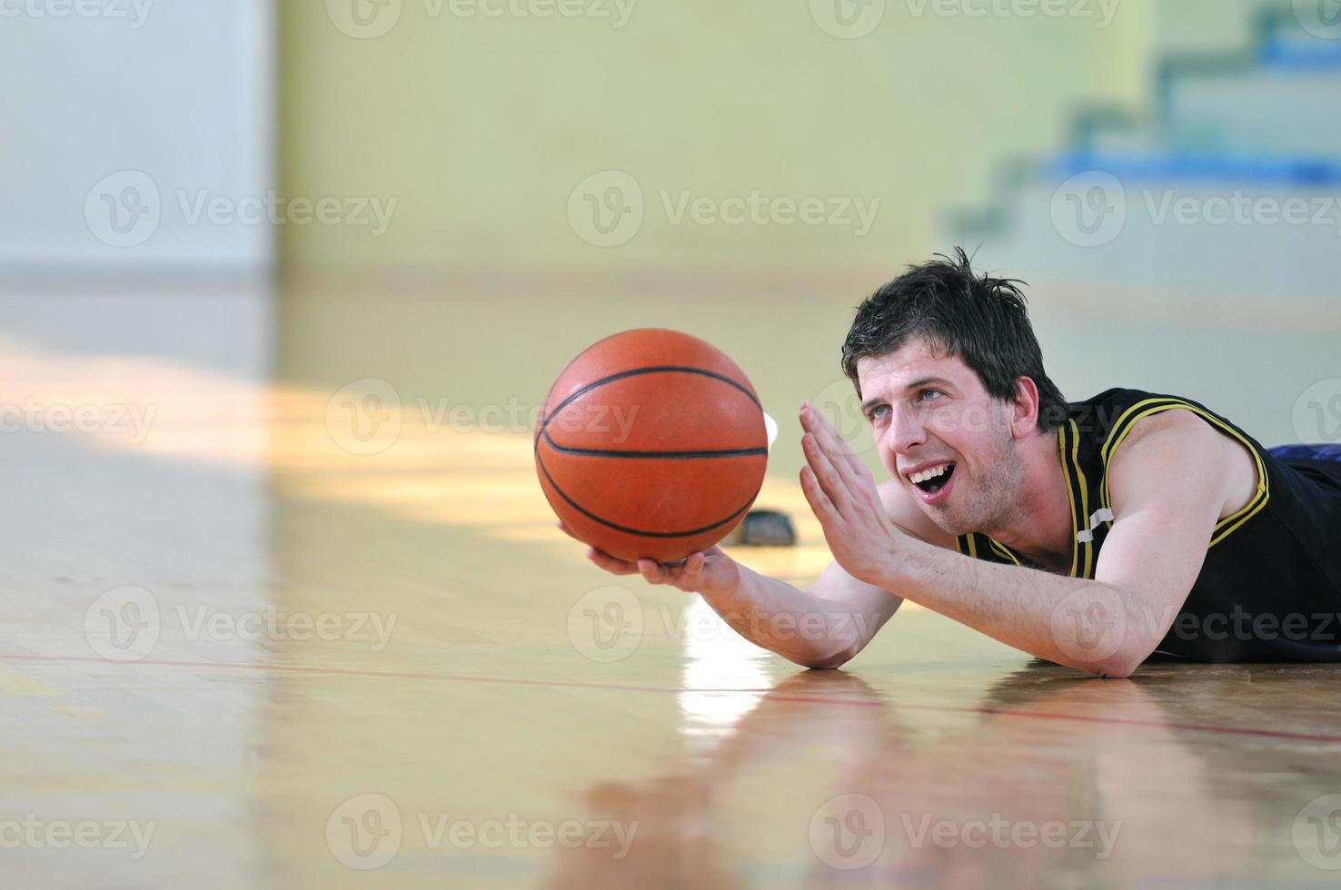 Playing basketball view photo