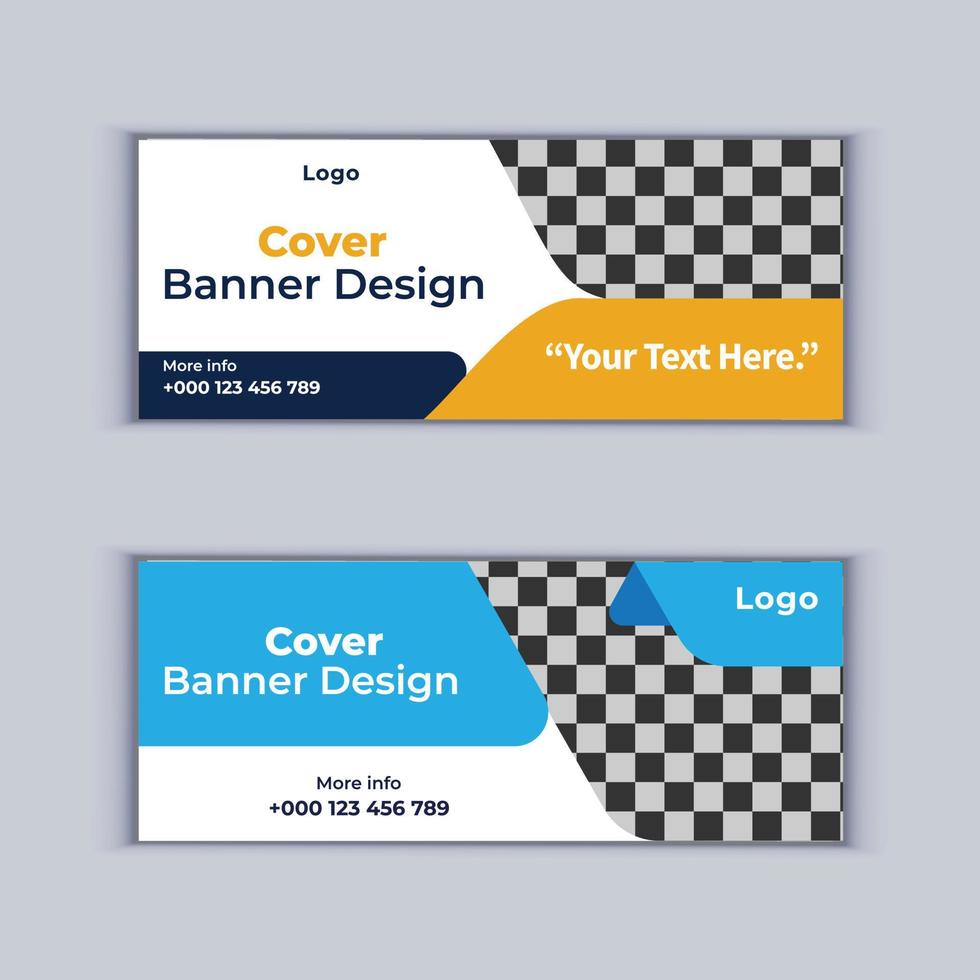 diseño de banner de agencia de marketing digital conjunto de dos banners de negocios corporativos profesionales diseño plantilla de diseño de banner de portada moderna vector