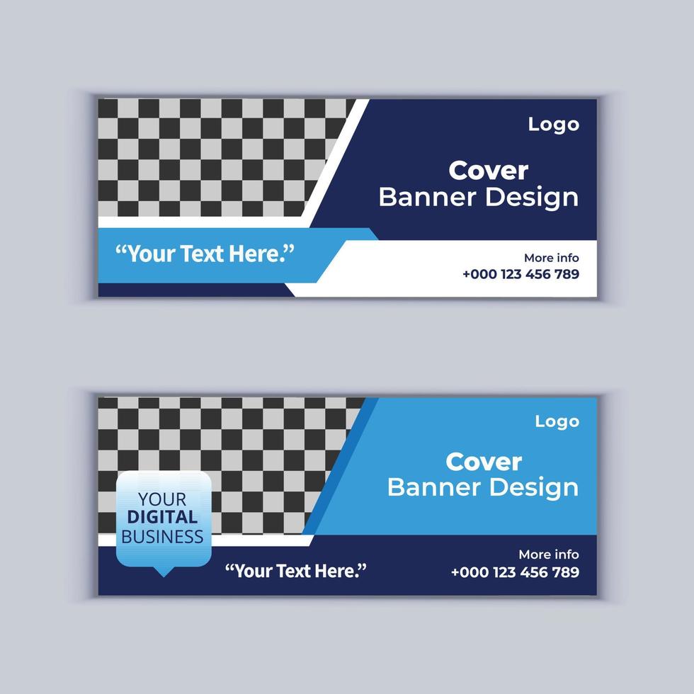 Digital Marketing Agency Banner Design Set of Two Professional Corporate Business Banners Design Modern Cover Banner Layout Template vector