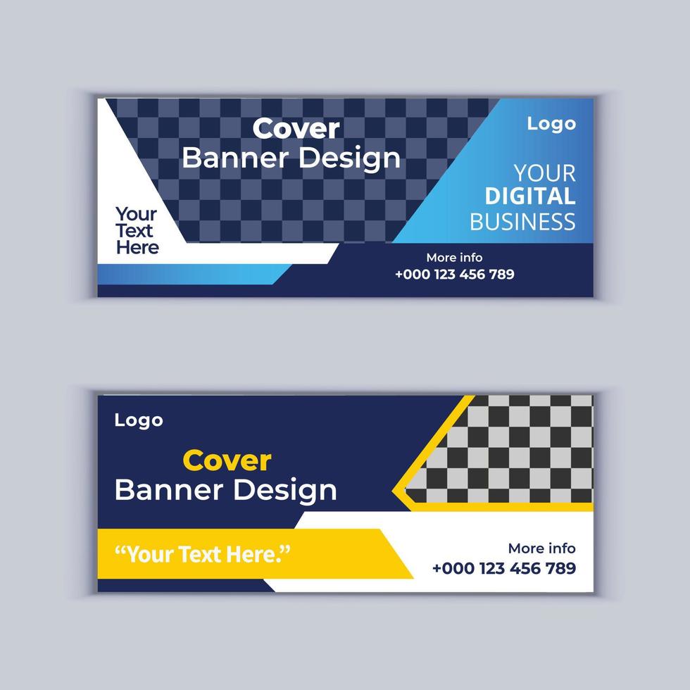 Digital Marketing Agency Banner Design Set of Two Professional Corporate Business Banners Design Modern Cover Banner Layout Template vector