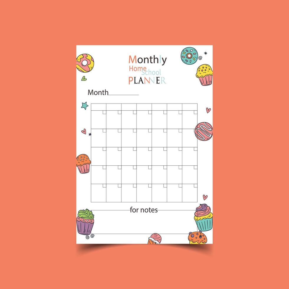 Homeschool Planner  KDP Interior vector