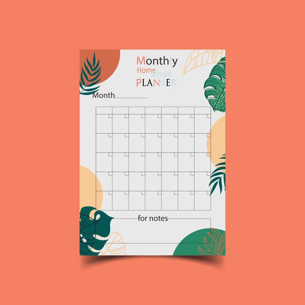 Homeschool Planner  KDP Interior vector