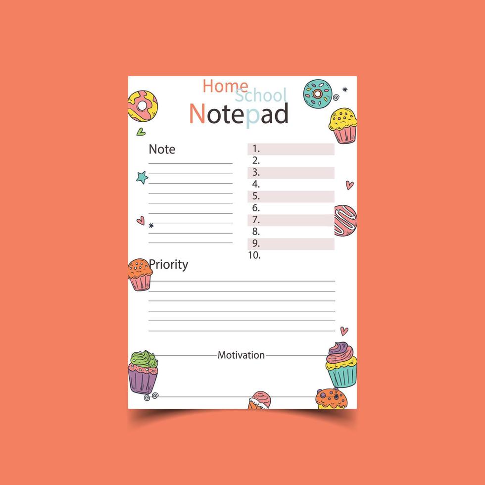 Homeschool Planner  KDP Interior vector