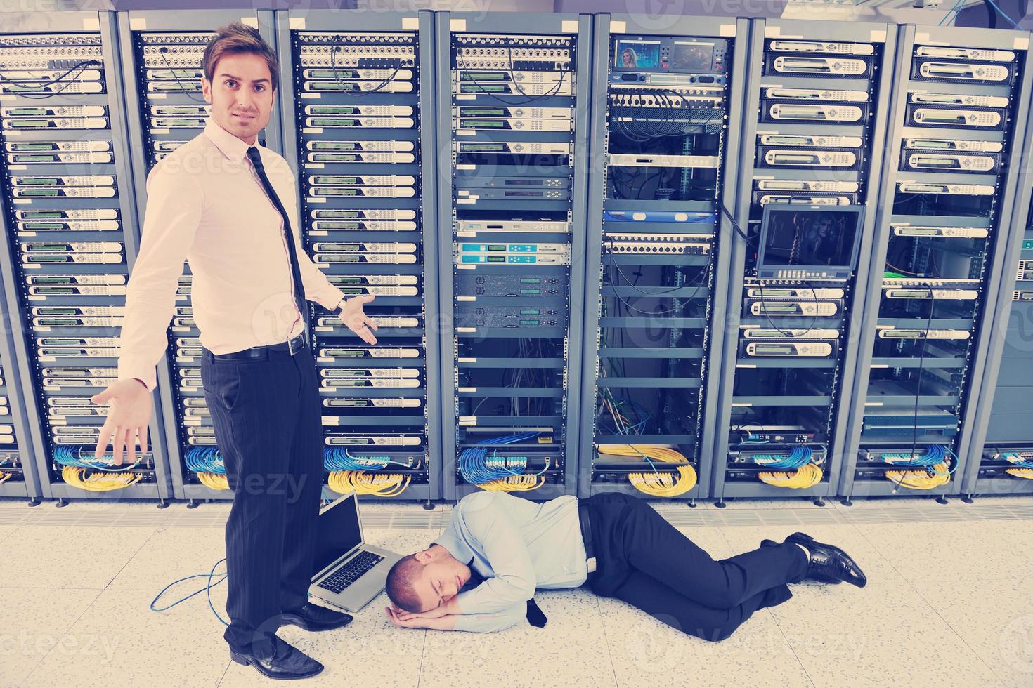 system fail situation in network server room photo