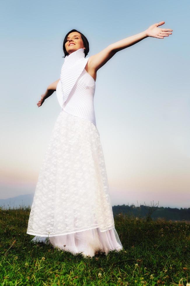 Outdoor bridal portrait photo