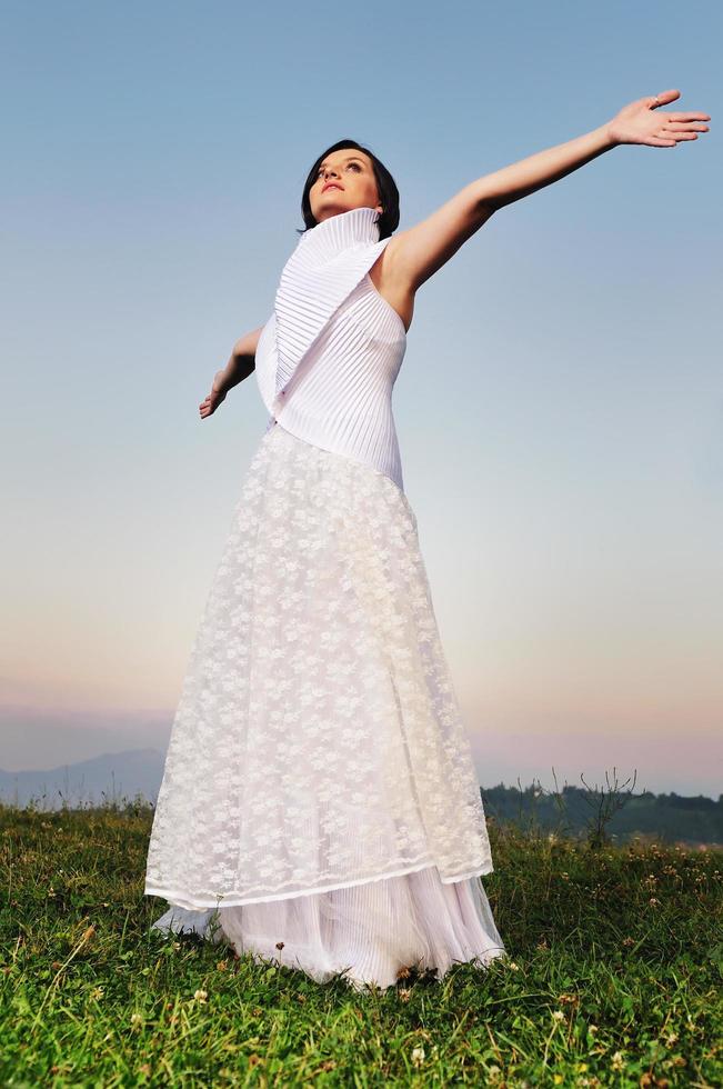 Outdoor bridal portrait photo