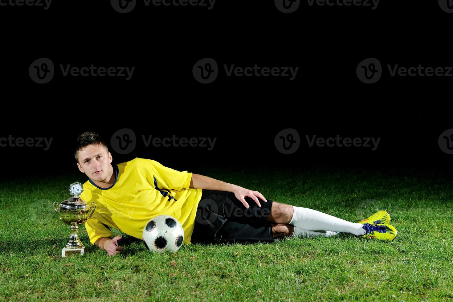 vista de jugador de futbol foto