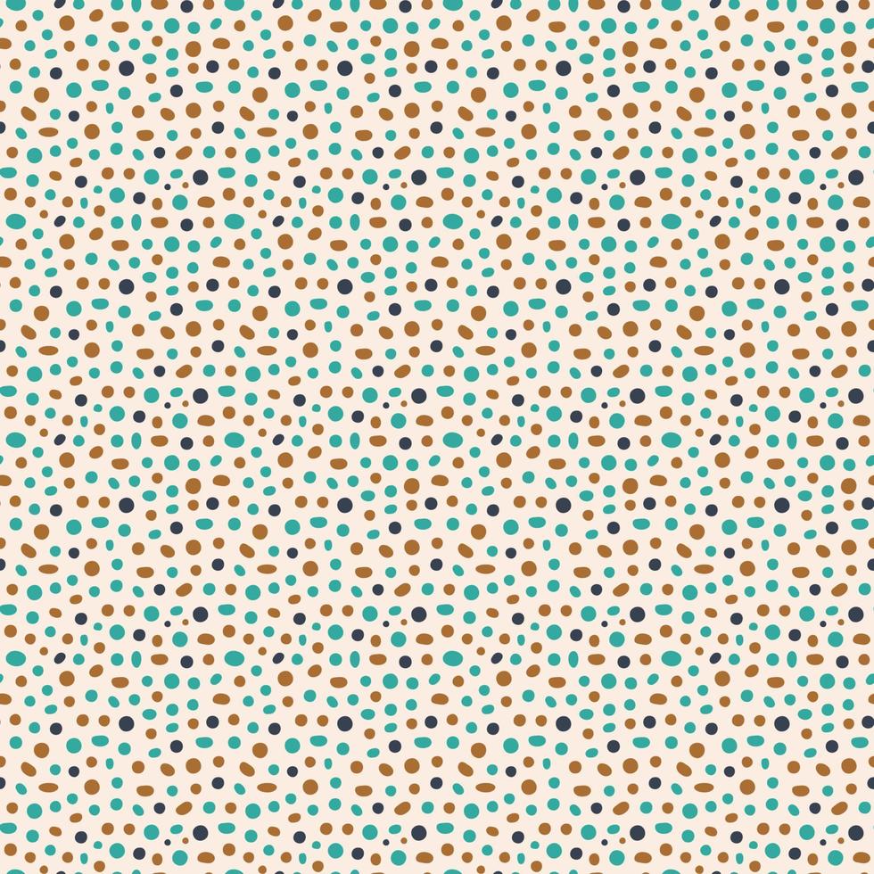 Simple seamless pattern with bright hand drawn polka dots vector