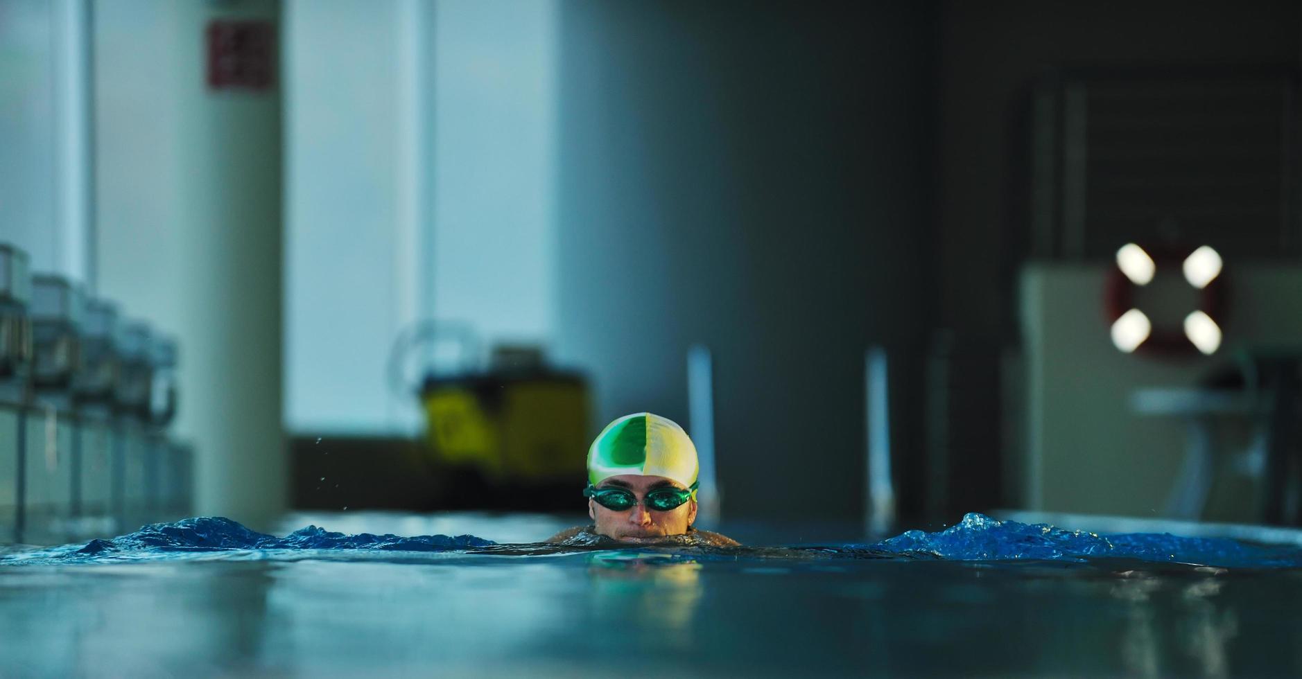 Swimmer in pool photo