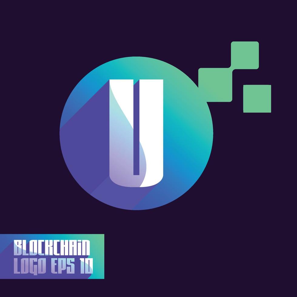 Alphabet Blockchain U Logo vector